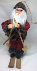 Skiing Santa Ornament