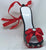 Peep Toe Black High Heel Ornament