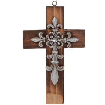 Fleur De Lis Cross Ornament