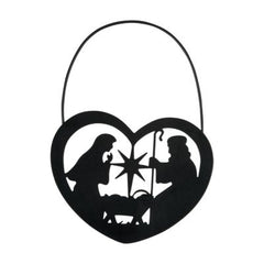 Manger Silhouette Christmas Ornaments